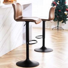 Adjustable Counter Height Barstools with Back,Swivel Bar Stools Set of 2