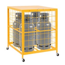 Horizontal Cylinder Storage Cabinet 4x33lb Capacity Propane Storage Cage