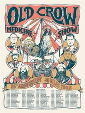 Poster Old Crow Medicine Show 25th Anniversary Jubilee 2025 Poster,gift for fans
