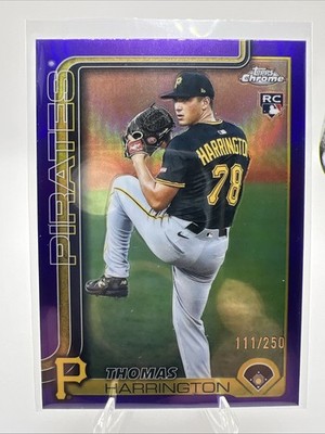 2025 Topps Chrome Update #USC177 Thomas Harrington Purple Refractors #/250