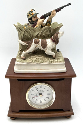 MELODY IN MOTION DUCK HUNTING DUCK HUNTER & DOG CLOCK, JAPAN READ
