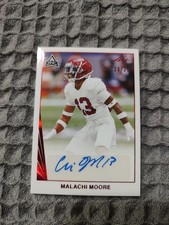 malachi moore 2021 leaf rookie red auto jets alabama #BA-MM1 20/25