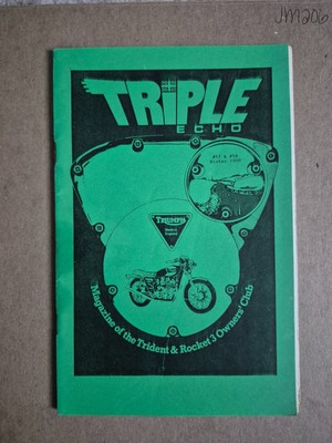 Trident & Rocket 3 Owners' Club- Triple Echo Magazine Winter 90, Issue 58 (JM206