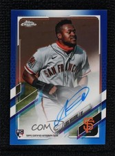 2021 Topps Chrome Rookie Auto Blue Refractor 84/150 Luis Basabe #RA-LB Auto r0j