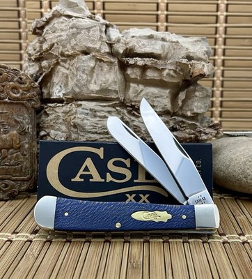 Case XX USA 2025 Smooth Blue Sycamore Wood 63730 Trapper Pocket