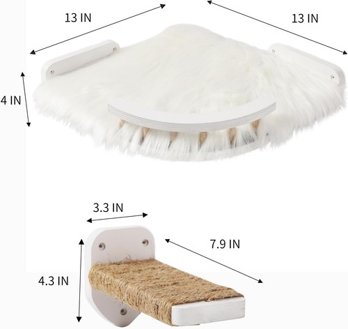 Estantes de pared para gatos, estantes y perchas para gatos para pared, muebles de pared para gatos, esquina C - Imagen 4 de 8