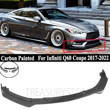For Infiniti Q60 Coupe 2017-2022 Carbon Fiber Look Front Bumper Lip Splitter Kit