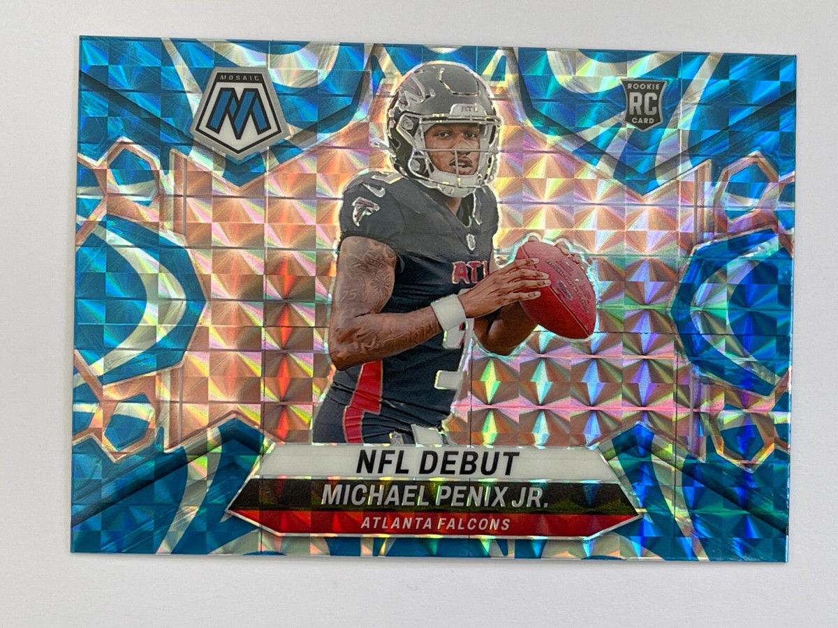 2024 Panini Mosaic Falcons Michael Penix Jr. NFL Debut Rookie Blue