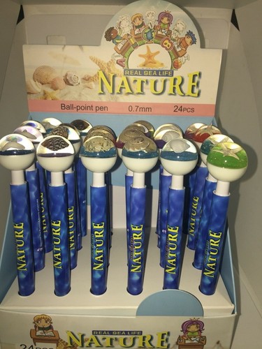 PENNA a sfera tema NATURE con animaletti marini VERI - GRANCHIO GRANCHIETTO - Foto 1 di 2