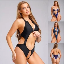 Women Leotard Jumpsuit Swimwear Lingerie Bodysuit Hollow Out Clubwear Unitard