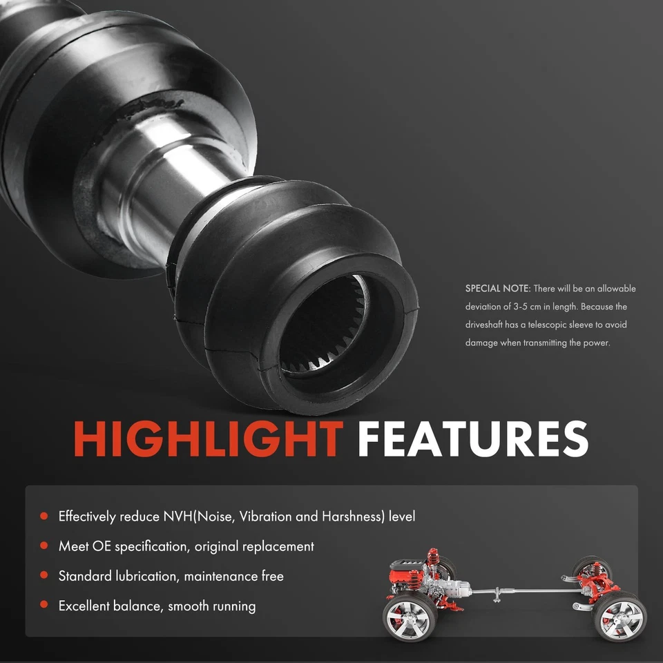 Реквизитный вал переднего привода в сборе для Chrysler Aspen 2007-2009 Dodge Durango - Изображение 4 из 4