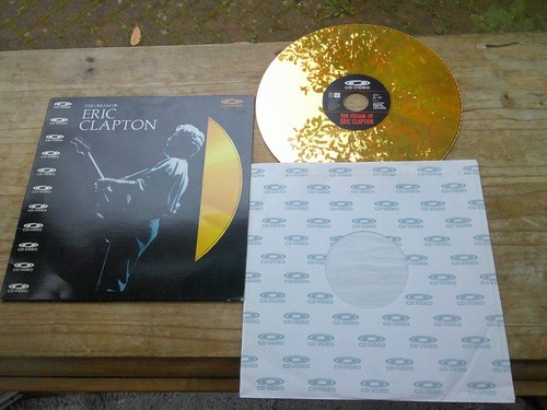ERIC CLAPTON "THE CREAM OF ERIC CLAPTON" RARE GOLD 12" CD VIDEO - Picture 2 of 3