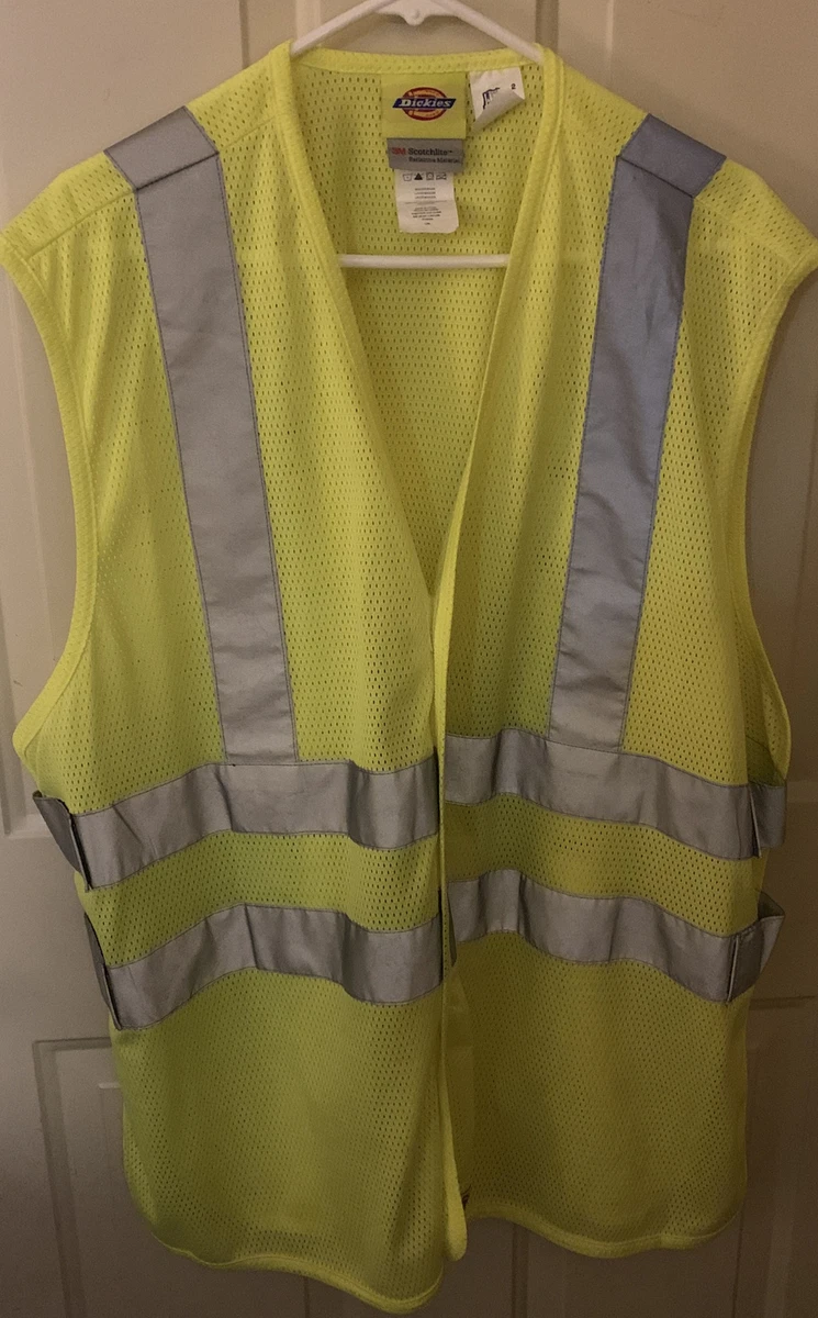 Dickies 3M Scotchlite Reflective Safety Utility Vest Size L XL