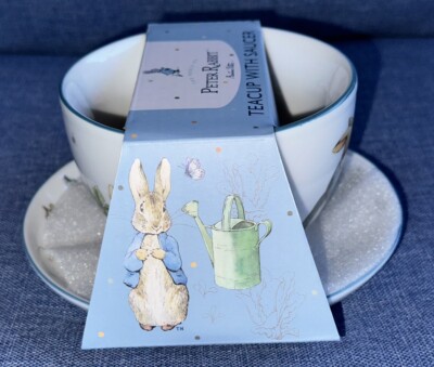 Beatrix Potter Peter Rabbit Ceramic Teacup & Saucer Set Easter