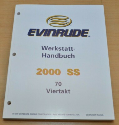 Johnson EVINRUDE 2000 SS 70 Viertakt Outboards Werkstatthandbuch OMC 1999