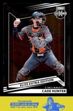 2022  Panini Elite Extra Edition Cade Hunter SN595/999 #153 Cincinnati Reds