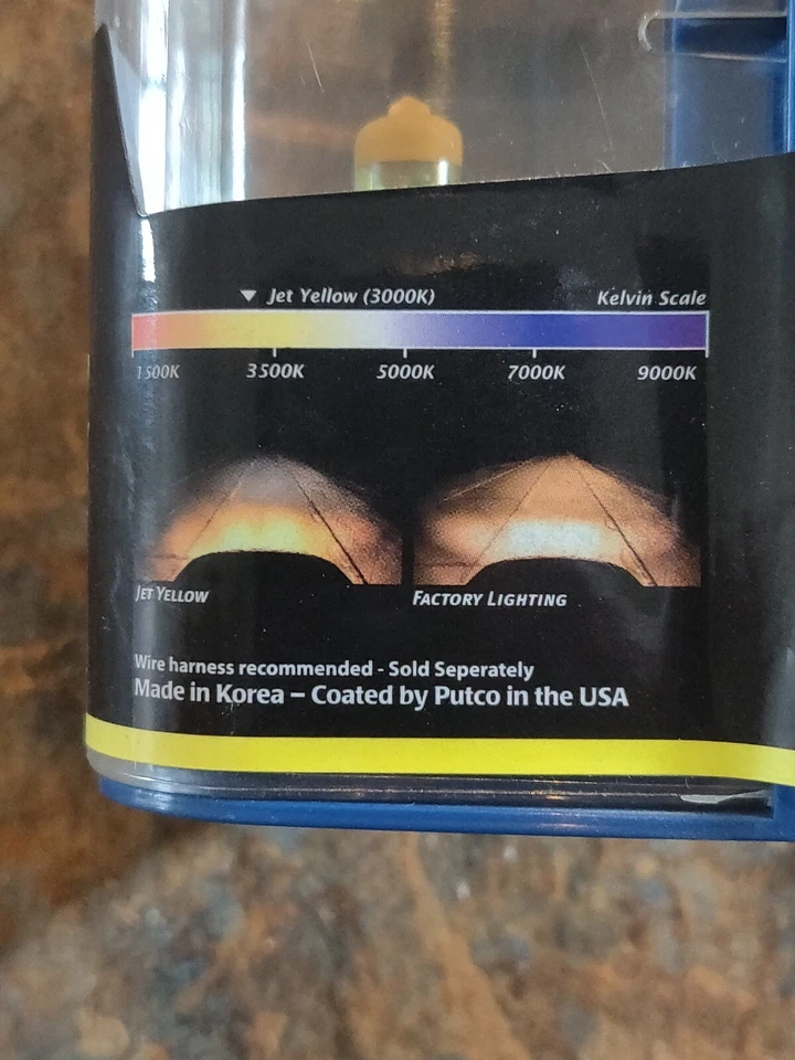 Bombillas halógenas de alto rendimiento puro amarillo azabache H8 Foto 3 de 4