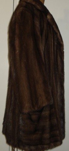 FERAUD Paris Blue Iris Mink Fur Coat Size 8-10 FREE SHIPPING - Picture 5 of 8