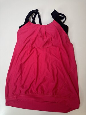 Lululemon Boom Juice Pink Circle Mesh Nouveau Limits Tank Size 6