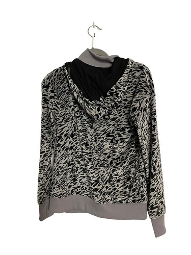 Lularoe Bethany Hoodie women’s Small lavender/gray black printed thumbholes - Picture 3 of 3