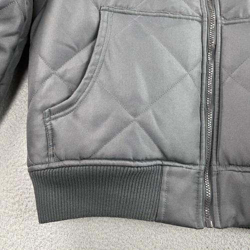 Northwest Territory Jacket Mens Medium Quilted Fleece Lined Hooded Full Zip Work - Picture 7 of 24