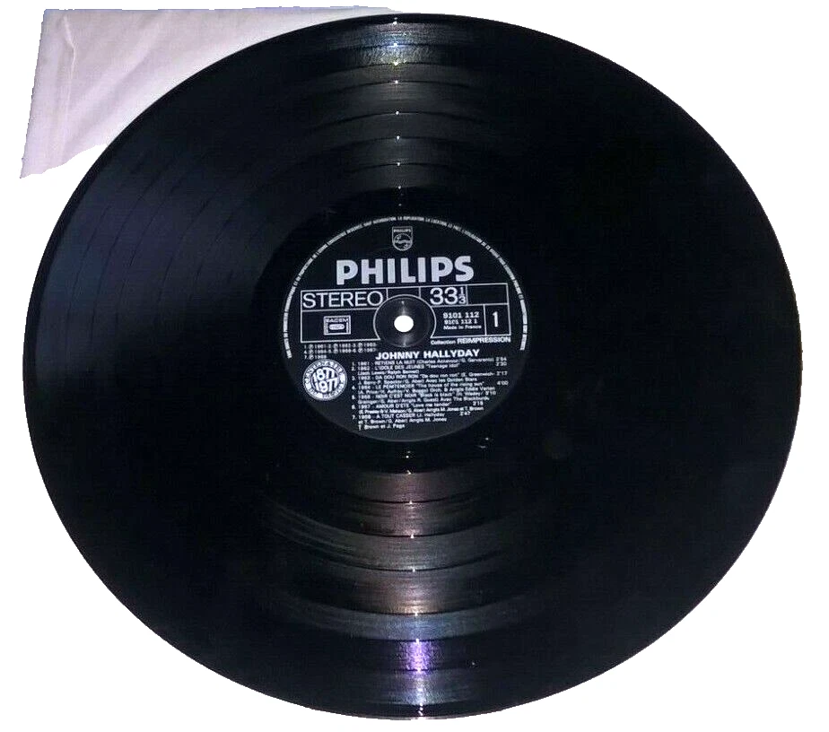 JOHNNY HALLYDAY, REIMPRESSION, 1977 FRENCH PHILIPS LABEL, R&R/POP, G/F, EX. - Image 4 of 4