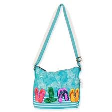 Sun'N'Sand - Small Crossbody - Flip Flops - Coral - NWT