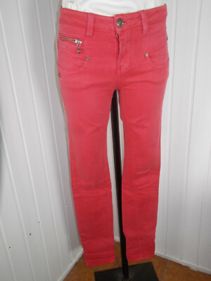 FREEMAN T PORTER S W26 34/36 22VP7 Jeans Hose Pink Washed Stretch Slim