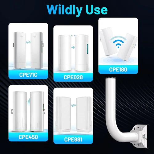 3KM WiFi Bridge Point to Point 5.8G 100Mbps Outdoor CPE+Installation Bracket - 第 10/14 張圖片