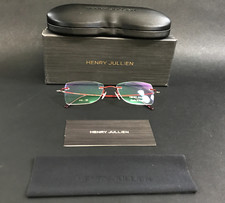 Henry Jullien Eyeglasses Frame MELROSE 18000 C38 Red Rimless Rectangle 50-18-132