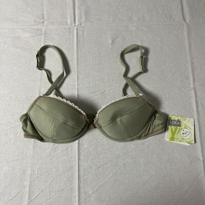 Lisca Naturel Damen Push Up BH Panda 892 Gr. 75A  Olivgrün UNT215