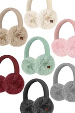 Women Winter Trend Soft C.C Faux Mink Fur Knitted Earmuff