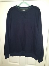 GH Bass Blue Long Sleeve Crew Neck Pullover Sweater Men's sz XL