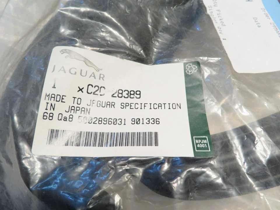 Sello de puerta principal trasera pasajero derecho Jaguar Super V8 y XJ8 C2C28389 Foto 2 de 3