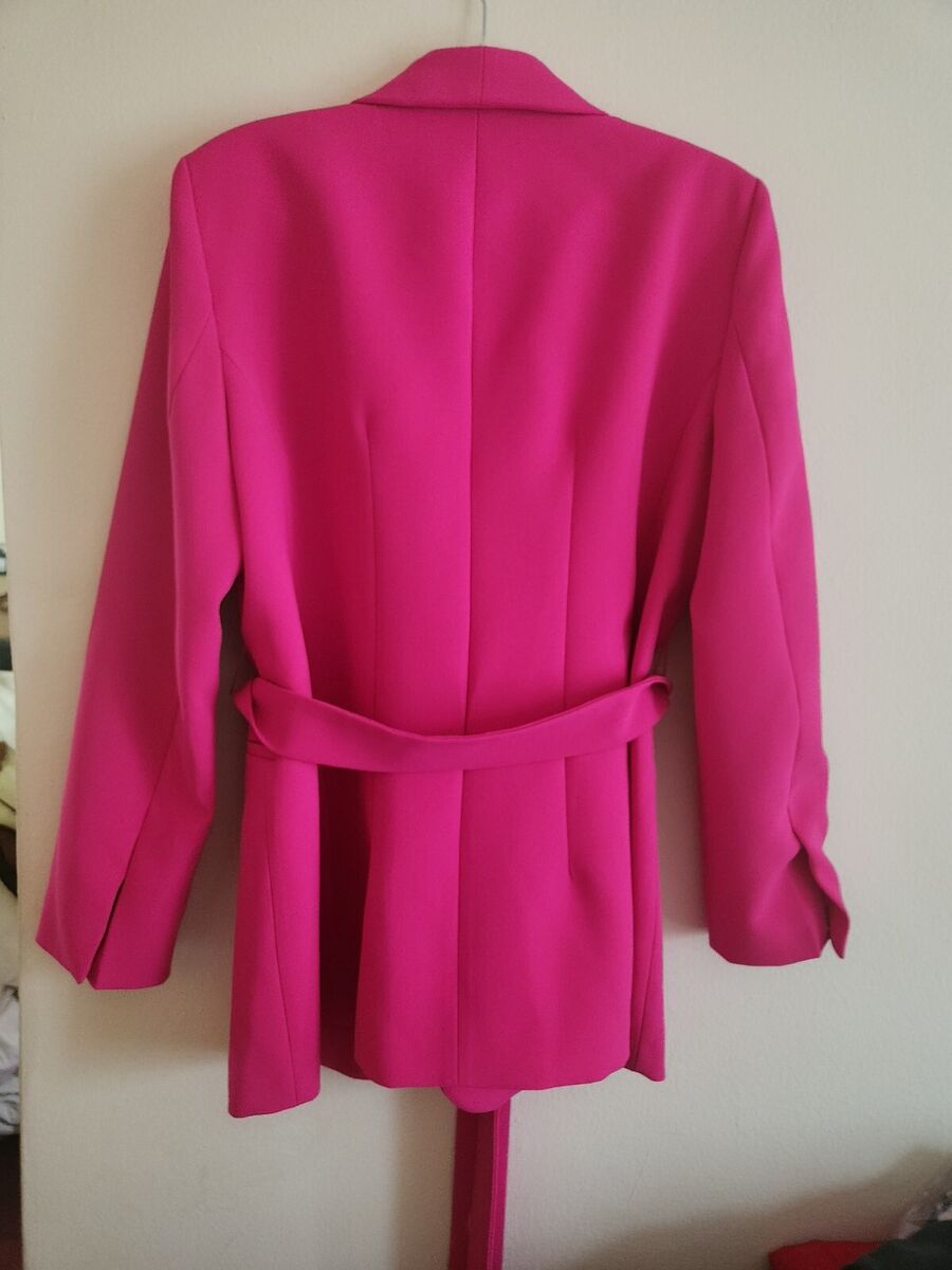 ZARA Set Tuxedo Belted Collar Blazer + Pants neon Fuschia ZARA Set Tuxedo Belted Collar Blazer + Pants neon Fuschia