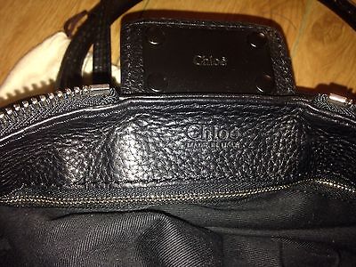 CHLOÉ Black Pebbled Leather Paddington BLACK LOCK Medium CHLOÉ Black Pebbled Leather Paddington BLACK LOCK Medium