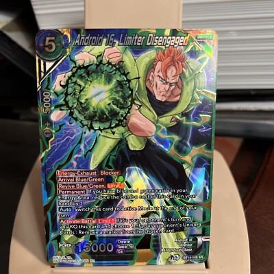 Android 16, Limiter Disengaged - BT14-149 - Super Rare Near Mint DBS UW 2HF