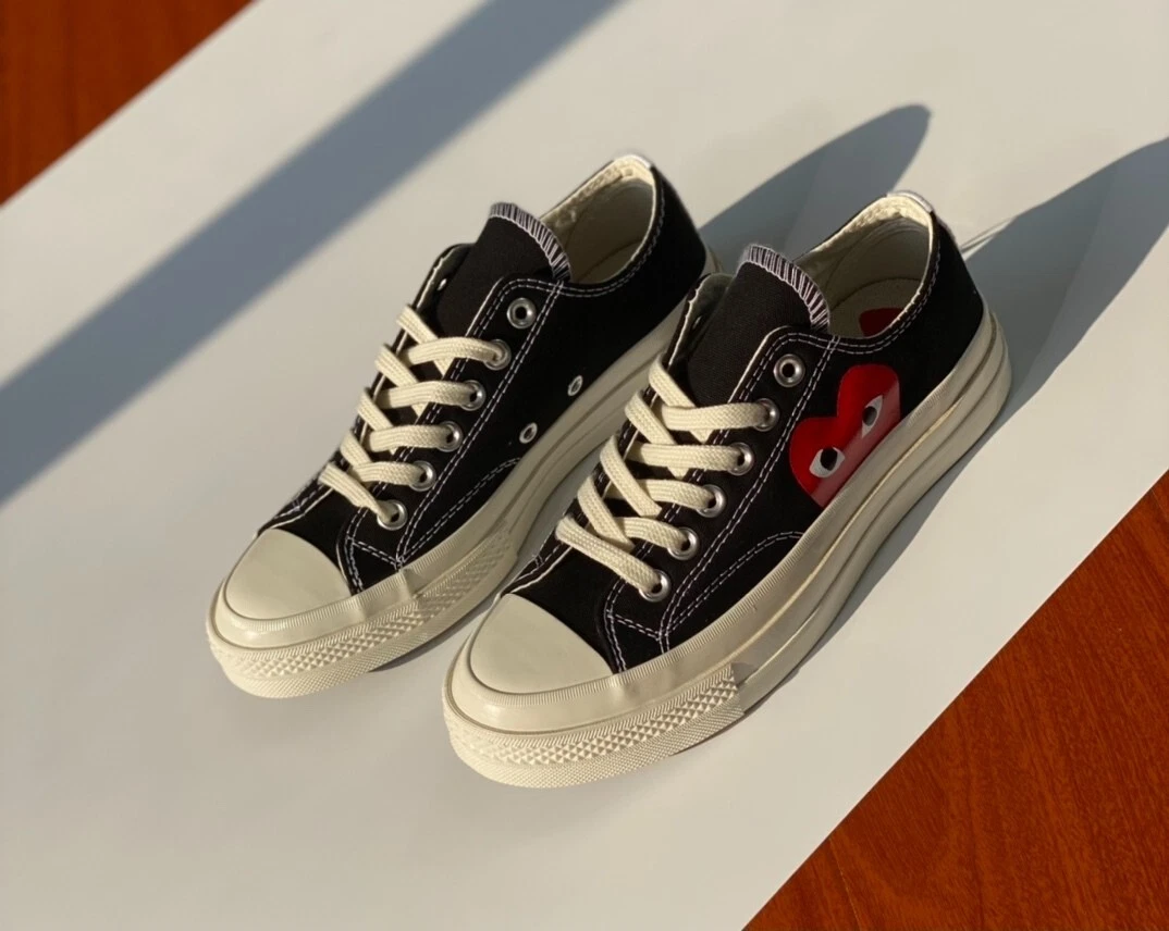 Size US9 EU42.5 Converse Chuck 70s Low Black White CDG 150206c Sneakers