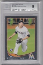 2013 Topps Update CHRISTIAN YELICH Black Parallel RC Rookie BGS 9 #d /62 -NoGEMS