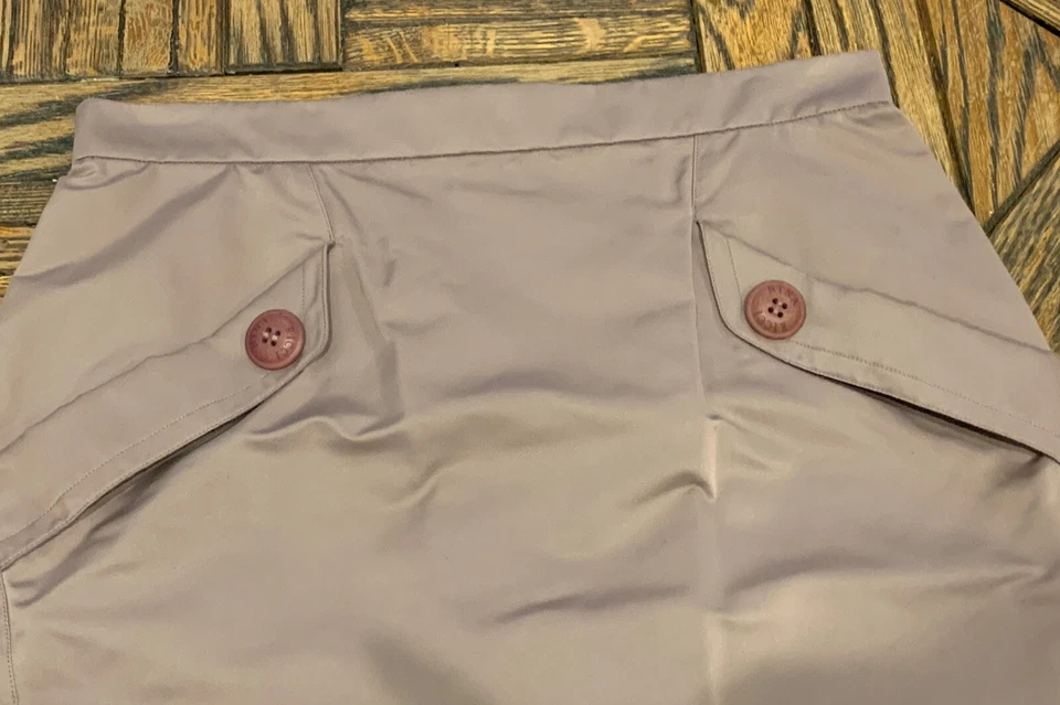 Vintage Nina Ricci  A Line Silk Skirt SiZE 38 Made In France Logo Classic - Image 2 of 4