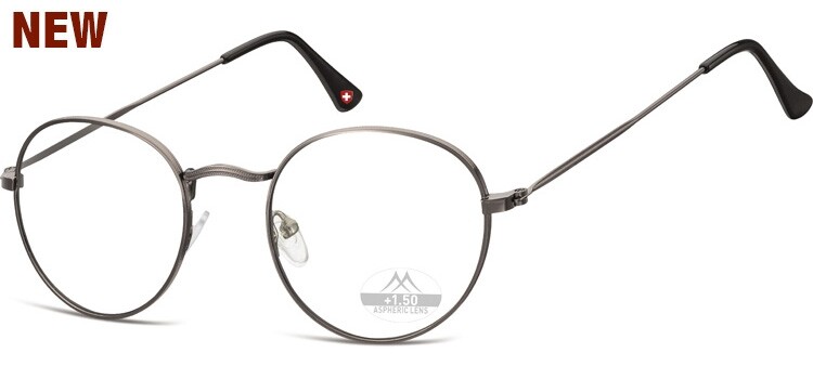 Occhiali Da Vista Rotondi In Metallo Anti Luce Blu Donna Uomo Montature