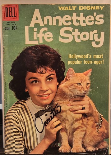 Dell/ Walt Disney Comic/ No. 1100/ Annette's Life Story/ Autographed