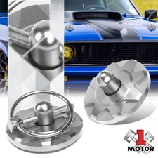 Aluminum Silver Security Mount Hood Pin Car Racing Appearance Bonnet Lock Latch