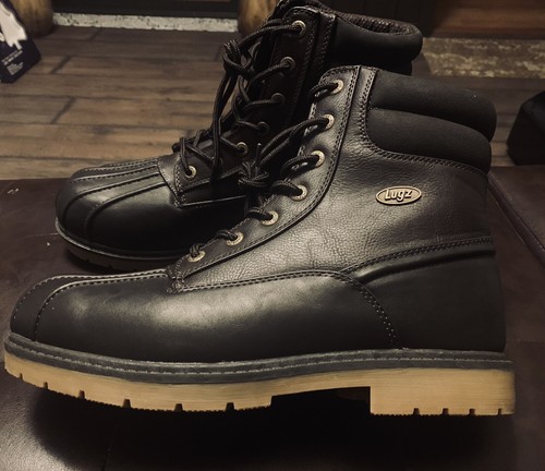 Lugz Avalanche Hi Duck Mens Black Dark Brown Casual Boots MAVALAHV-2417SZ 11.5 - Picture 2 of 7