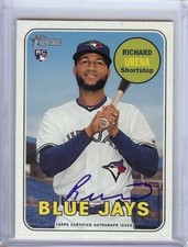 Richard Urena 2018 Topps Heritage Real One Auto Autograph Blue Jays #ROA-RU