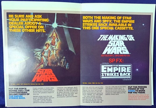 STAR WARS EMPIRE STRIKES BACK VIDEO STORE PROMO PRESS KIT UNUSED 1984 CBS FOX - Picture 4 of 6