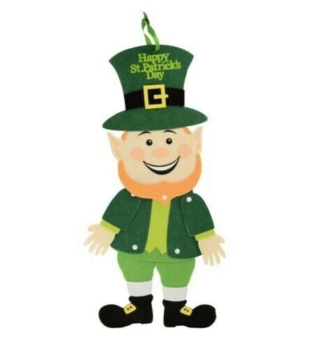 Happy St. Patrick's Day Leprechaun Jointed Moveable Parts Fun Felt FREE SHIPPING - Picture 3 of 6