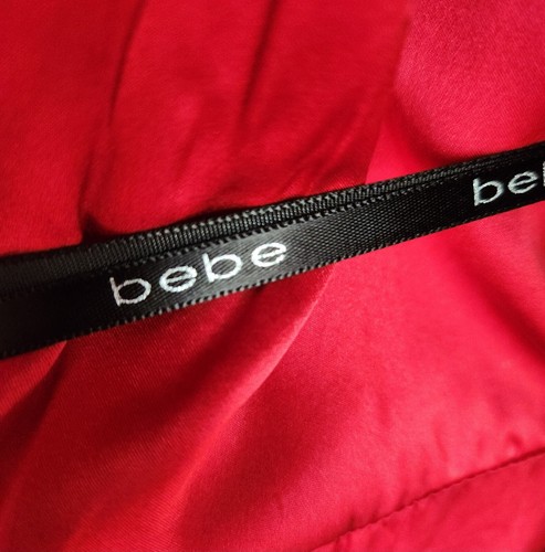 bebe Chiffon Summer Party Dress Red Lined 100% Silk Sz 8 Cocktail MSRP $129.00 - Picture 8 of 8
