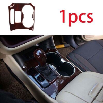 Central Console Gear Shift Panel Red Wood Grain For Toyota Highlander 2015-2020