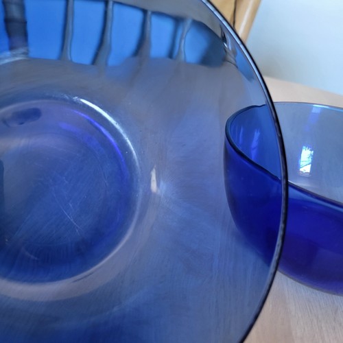 Blue glass soup bowls, cereal bowls, set of 2 eBay